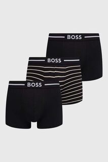 Комплект из трех боксеров BOSS Boss, черный