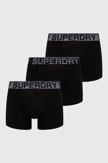 Комплект из трех боксеров Superdry, черный