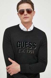 Свитер с оттенком шелка Guess, черный