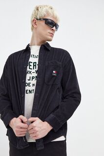 Вельветовая рубашка Tommy Jeans, черный