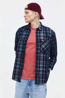 Вельветовая рубашка Tommy Jeans, темно-синий