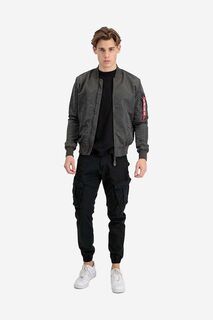 Двусторонний бомбер MA-1 LW AOP Rainbow Alpha Industries, серый