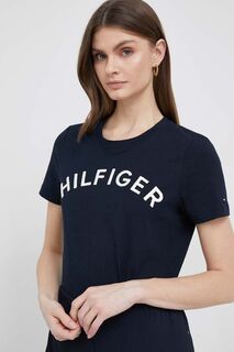 Хлопковая футболка Tommy Hilfiger, темно-синий