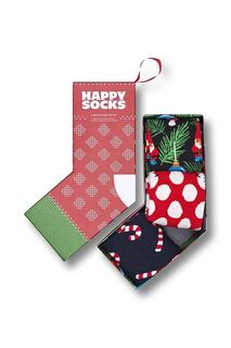 Рождественские носки , 3 шт. Happy Socks, мультиколор