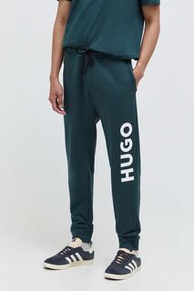 Хлопковые спортивные штаны HUGO 50473211 Hugo, зеленый