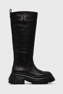 Кожаные ботинки DANTON Карла Лагерфельда Karl Lagerfeld, черный