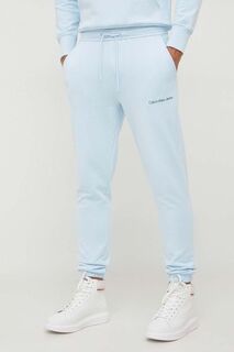 Хлопковые спортивные брюки Calvin Klein Jeans, синий