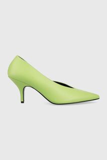 Кожаные туфли на высоком каблуке Patrizia Pepe, зеленый
