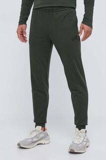 Хлопковые спортивные брюки EA7 Emporio Armani, зеленый