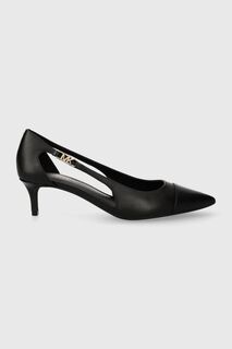 Кожаные туфли на высоком каблуке Veronica MICHAEL Michael Kors, черный