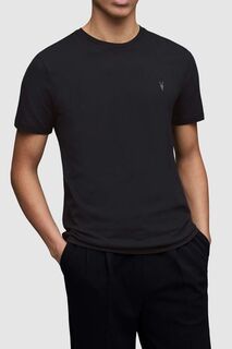 Хлопковая футболка AllSaints, черный
