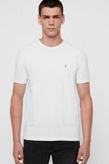 Хлопковая футболка AllSaints, белый