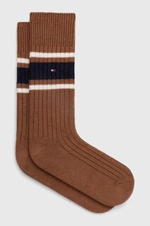 Шерстяные носки Tommy Hilfiger, коричневый