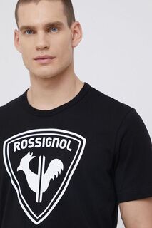 Хлопковая футболка Rossignol, черный