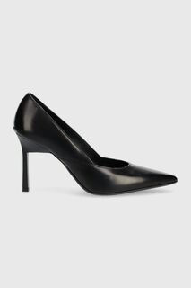 Кожаные туфли на высоком каблуке HW0HW01346 GEO STILETTO PUMP 90 Calvin Klein, черный
