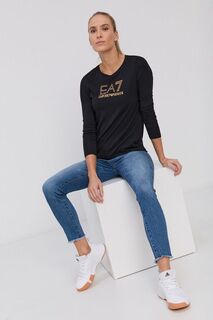 Футболка с длинным рукавом EA7 Emporio Armani, черный