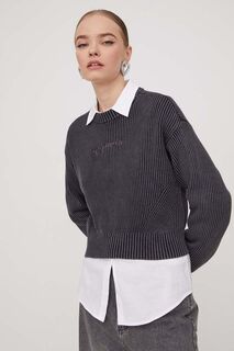 Хлопковый свитер Karl Lagerfeld, серый