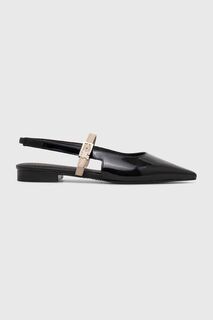 Кожаные балетки PATENT SLING BACK BALLERINA Tommy Hilfiger, черный