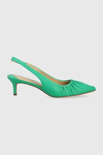 Кожаные туфли на высоком каблуке Lolah Lauren Ralph Lauren, зеленый