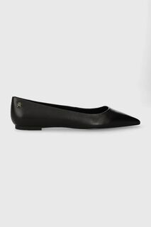 Кожаные балетки ESSENTIAL POINTED BALLERINA Tommy Hilfiger, черный