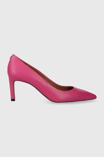 Кожаные туфли на высоком каблуке BOSS Janet Pump 70-N Boss, розовый