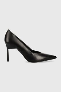 Кожаные туфли на высоком каблуке GEO STILETTO PUMP 90 Calvin Klein, черный