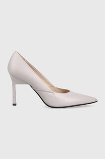 Кожаные туфли на высоком каблуке GEO STILETTO PUMP 90 Calvin Klein, фиолетовый