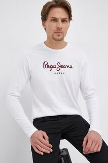 Футболка с длинными рукавами, хлопок Eggo Long Pepe Jeans, белый