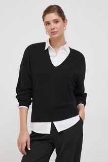 Шерстяной свитер Sisley, черный