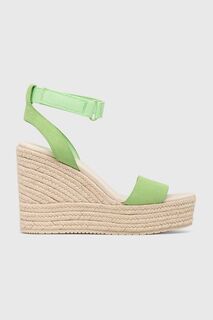 Замшевые босоножки WEDGE SANDAL SU CON Calvin Klein Jeans, зеленый