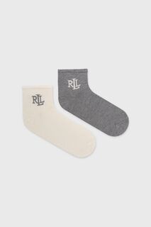 Шелковые носки (2 пары) Lauren Ralph Lauren, серый