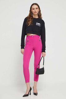 Джинсовые брюки Moschino Moschino Jeans, розовый