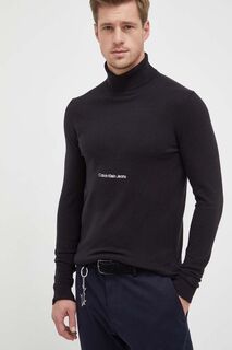 Хлопковый свитер Calvin Klein Jeans, черный