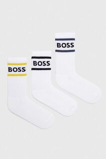 Носки BOSS, 3 пары Boss, белый