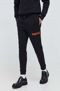 Хлопковые спортивные штаны HUGO Hugo, черный