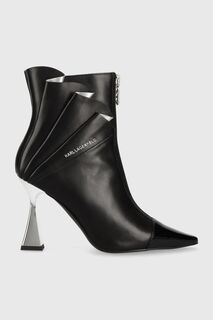 Кожаные ботинки ДЕБЮТ Karl Lagerfeld, черный
