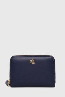 Кожаный кошелек Lauren Ralph Lauren, темно-синий