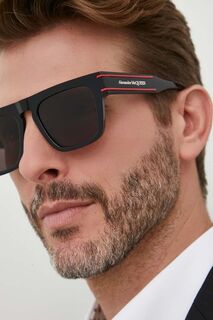 Солнцезащитные очки Александра Маккуина Alexander McQueen, черный