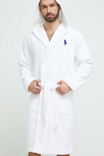 Хлопковый халат Polo Ralph Lauren, белый