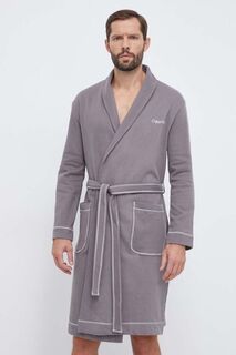 Хлопковый халат Calvin Klein Underwear, серый