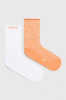 Носки HUGO, 2 шт. Hugo, оранжевый