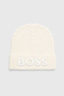 Шерстяная шапка BOSS Boss, белый