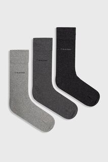 Носки (3 пары) Calvin Klein, серый