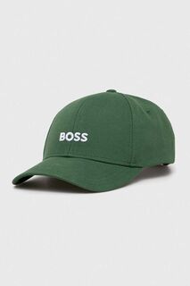 Бейсболка BOSS из хлопка Boss, зеленый