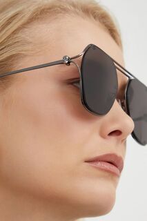 Солнцезащитные очки Александра Маккуина Alexander McQueen, серый