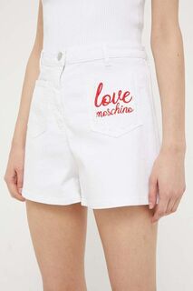 Джинсовые шорты Love Moschino, белый