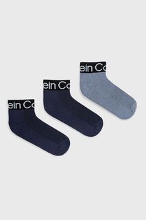 Носки (3 пары) Calvin Klein, синий