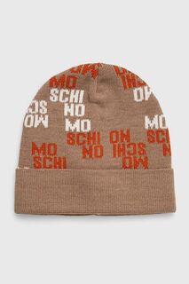 Шерстяная шапка Moschino, бежевый