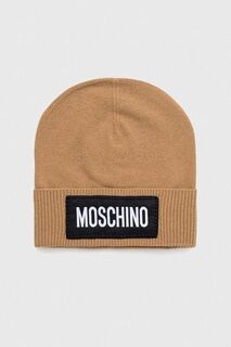 Кашемировая шапка Moschino, коричневый