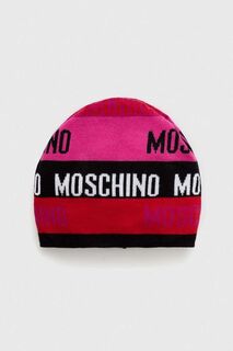 Шерстяная шапка Moschino, розовый